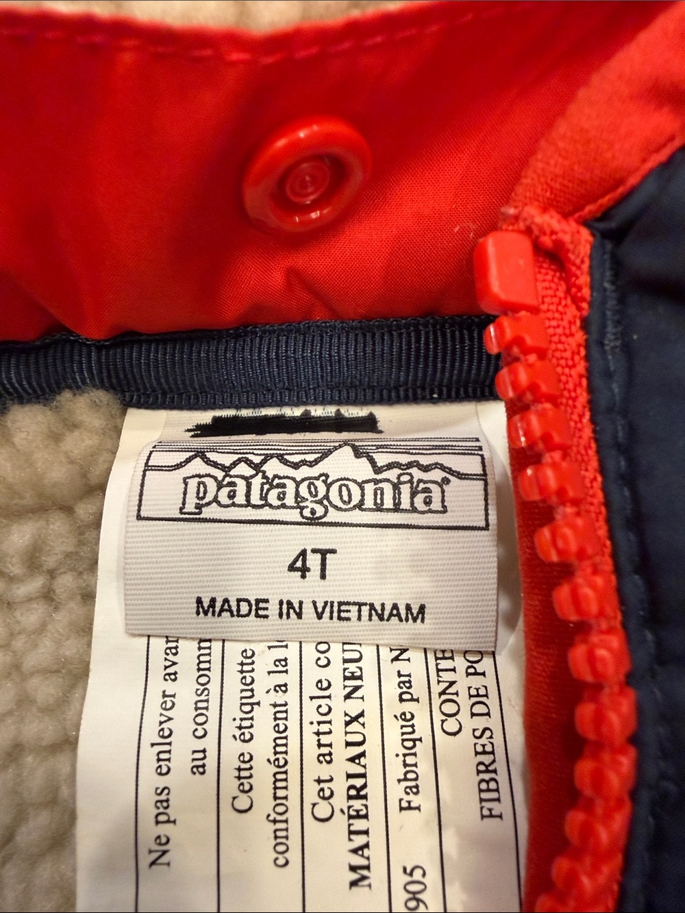 PATAGONIA REVERSIBLE TRIBBLES HOODY Jacket Size 4T - Picture 5 of 9